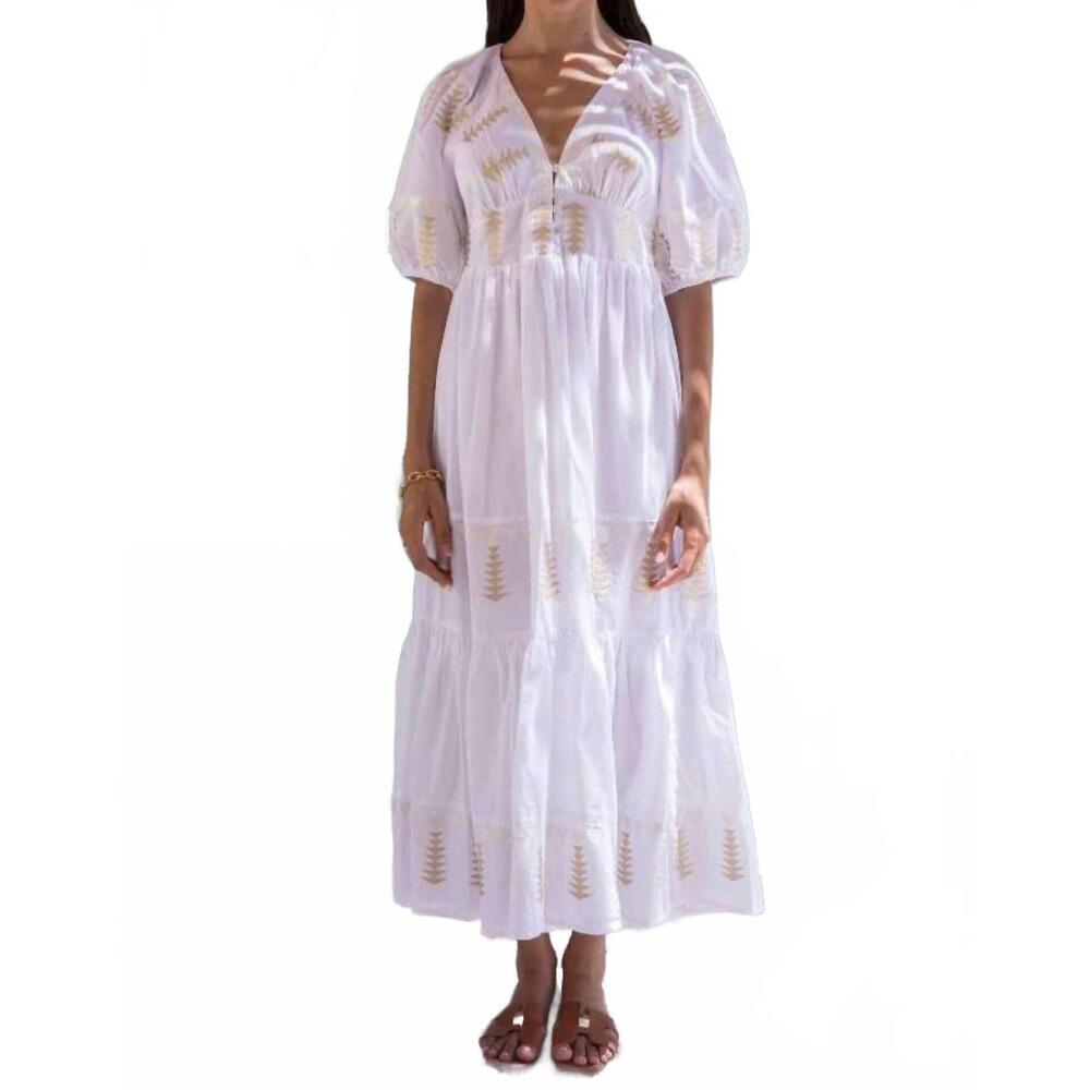 NEW NEMA isle maxi dress in white